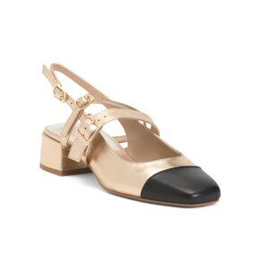 DOLCE VITA Gold Multi Leather Patsy Heels